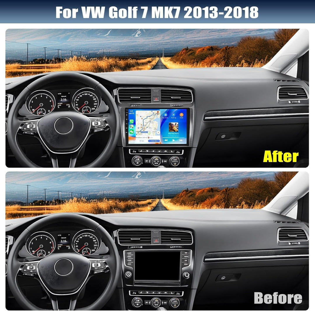 CAMECHO 2025 Neuestes 8 Core 4G+64G Android 13 Autoradio für VW Golf 5 Polo Skoda mit Navi Carplay A