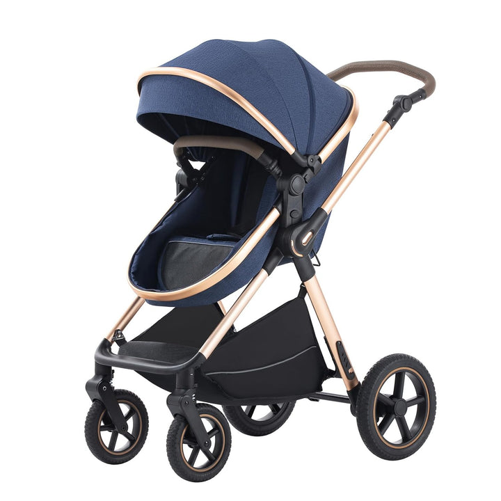 BEBBY Kinderwagen, Standard-Kinderwagen, Kinderwagen 3 in 1,Kinderwagen mit Faltbarem Tragbarem für