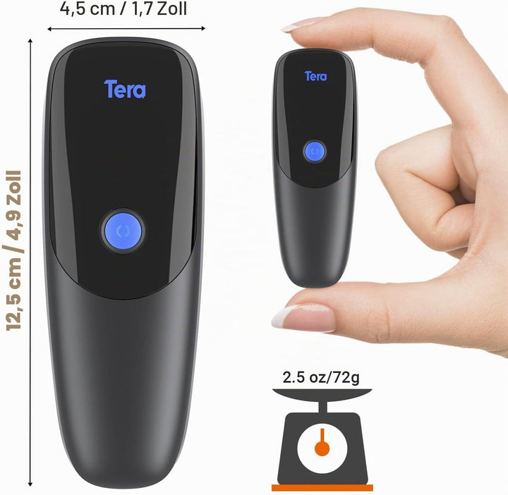 Tera Pro Series 2D QR 3-in-1 Portable Mini Barcode Scanner Bluetooth &amp; USB Cable &amp; 2.4G Wireless wit