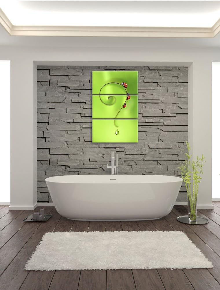 Pixxprint Marienkäfer Folgen dem Fragezeichen 3-Teiler Leinwandbild 120x80 Bild auf Leinwand