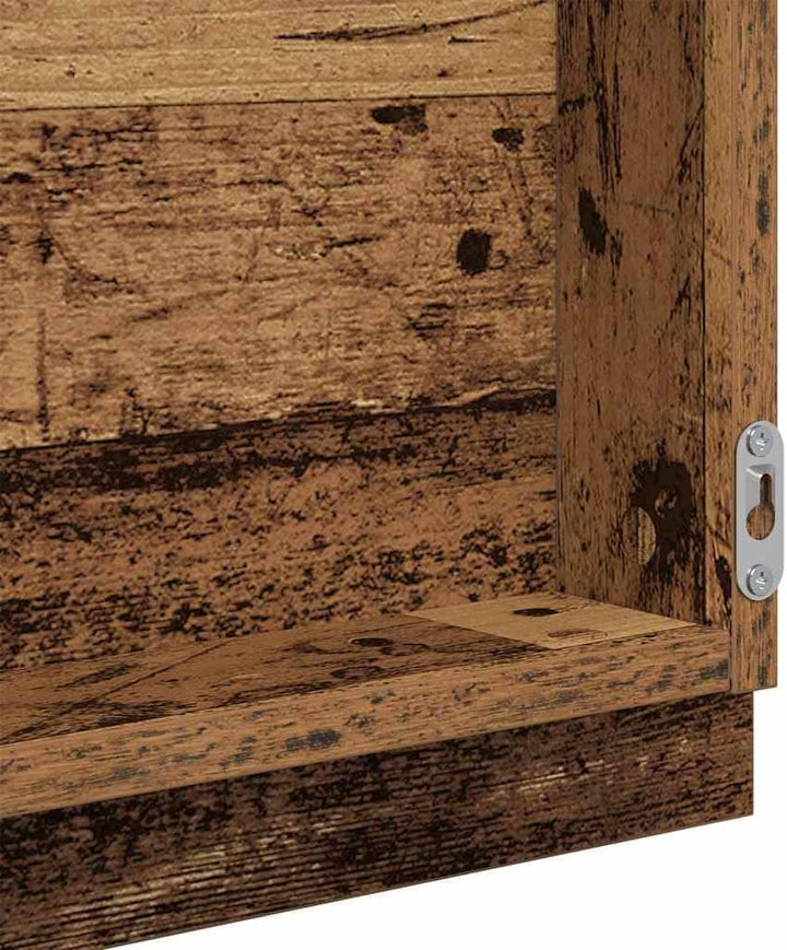 vidaXL Spiegel Wandmontiert Altholz 90 x 8,5 x 37 cm Holzwerkstoff, Moderne rechteckige Wandspiegel,