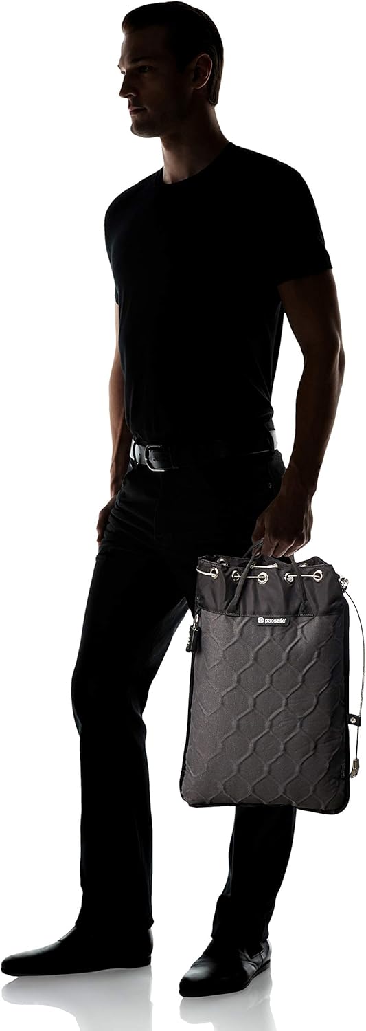 Pacsafe Travelsafe - Mobiler Safe, Schultertasche mit TSA-Zahlen-Schloss, Diebstahlschutz, Unisex He