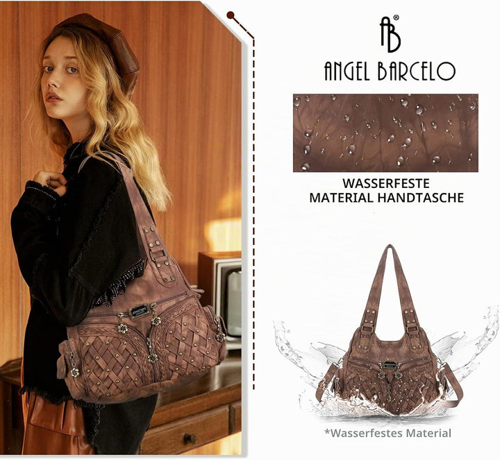 Angel Barcelo Geldbörsen und Handtaschen für Damen, Tragetasche, Schultertasche, Hobo-Taschen, modis