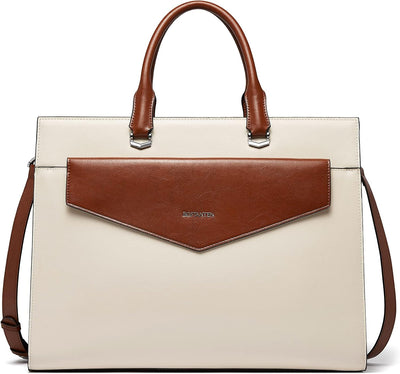 BOSTANTEN Damen Aktentaschen Leder Laptop Schultertasche 15.6 Zoll Frauen Arbeitstasche Businesstasc