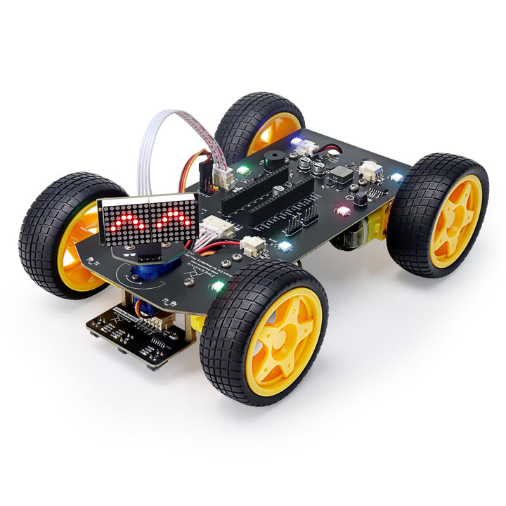 Freenove 4WD Car Kit for Raspberry Pi Pico (Not Included) (Compatible with Arduino IDE), Dot Matrix