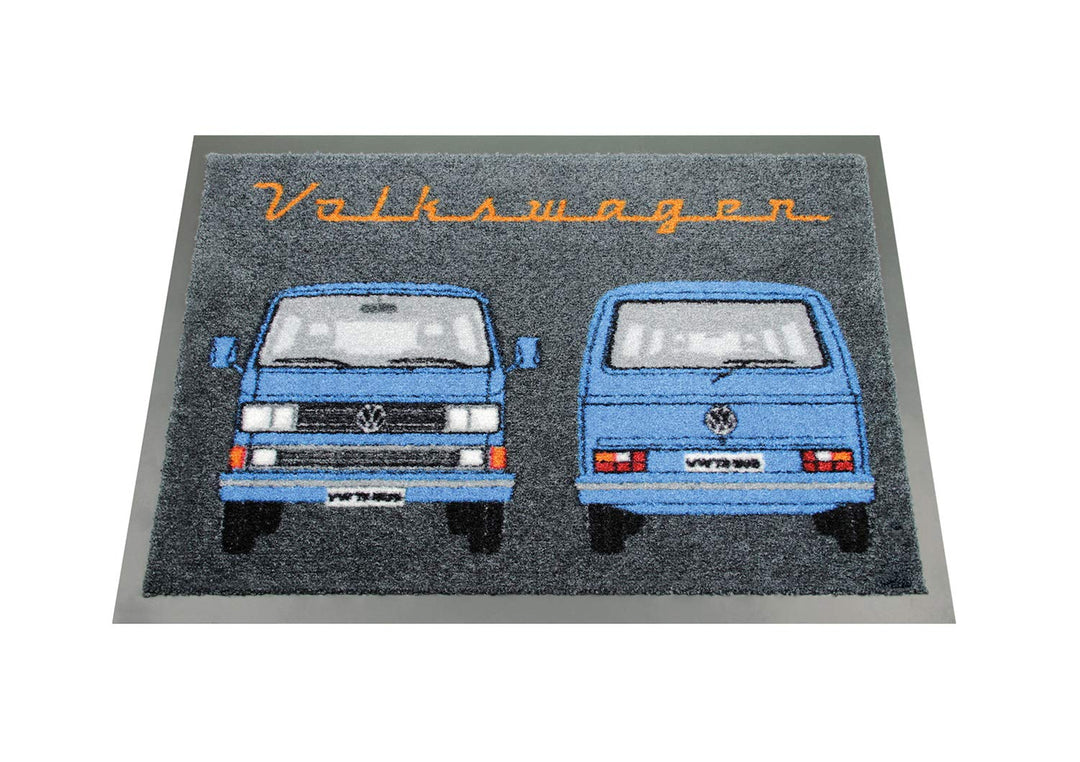 BRISA VW Collection - Volkswagen Fuss-Matte-Tür-Vorleger-Schuh-Schmutzfang-Abstreifer mit T3 Bulli B