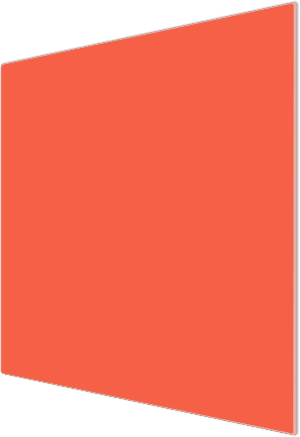 banjado® Herdabdeckplatte Glas 1-teilig 60x52 cm/Schneidebrett Herdabdeckung mit Motiv Orange/Herdab