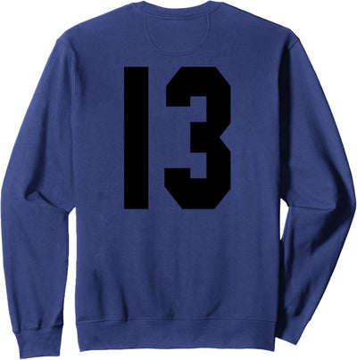 # 13 Team Sports Trikot vorne & hinten Number Player Fan Sweatshirt