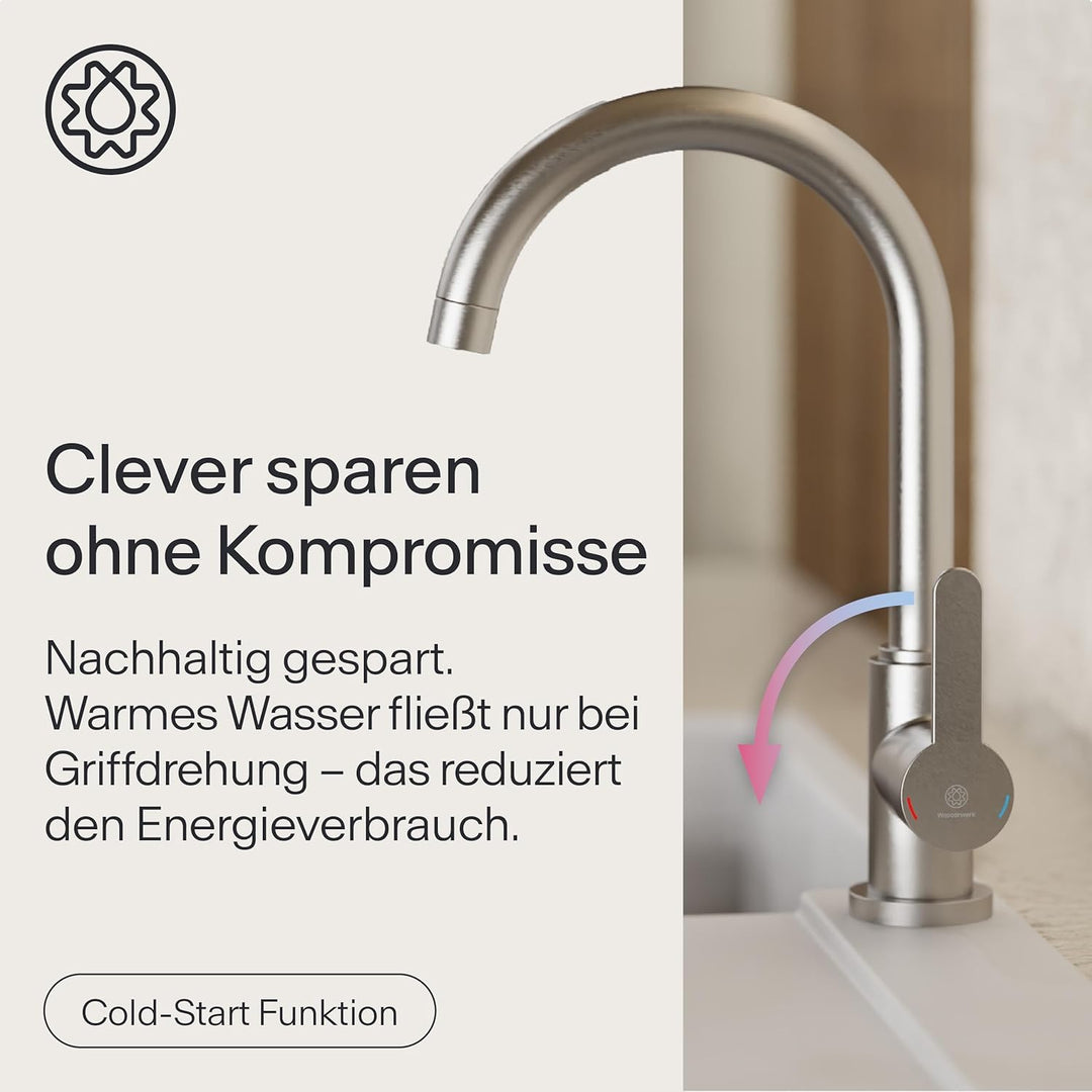 Küchenarmatur WK5 | Wasserhahn Küche | Armatur Spültisch | Mischbatterie für die Küche | Spültischar
