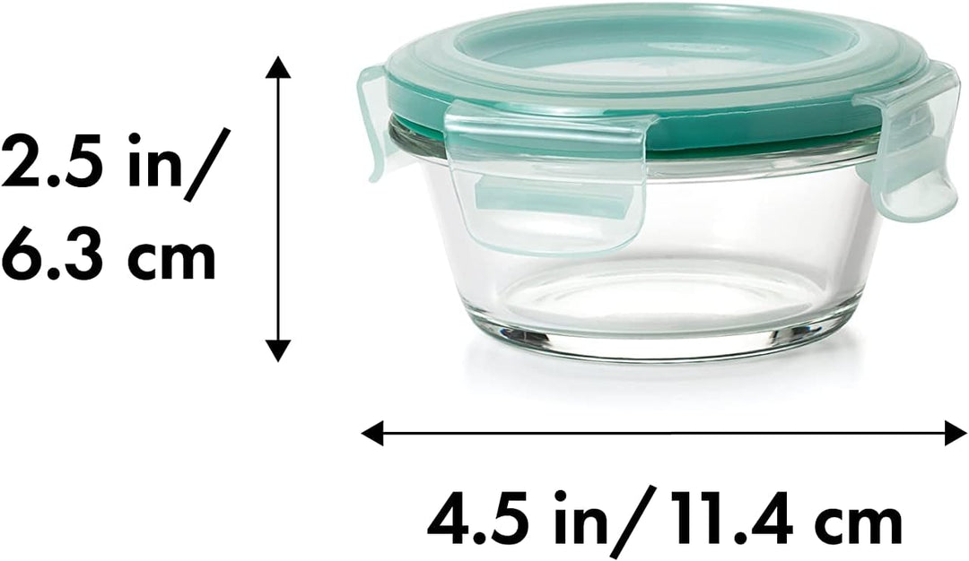 OXO Good Grips 30 auslaufsichere Behälter aus Glas und Kunststoff Frischhaltedosen-Set, Glas, durchs