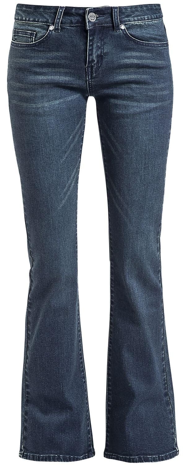 Black Premium by EMP Damen dunkelblaue Jeans mit Schlag, 4XL Blau