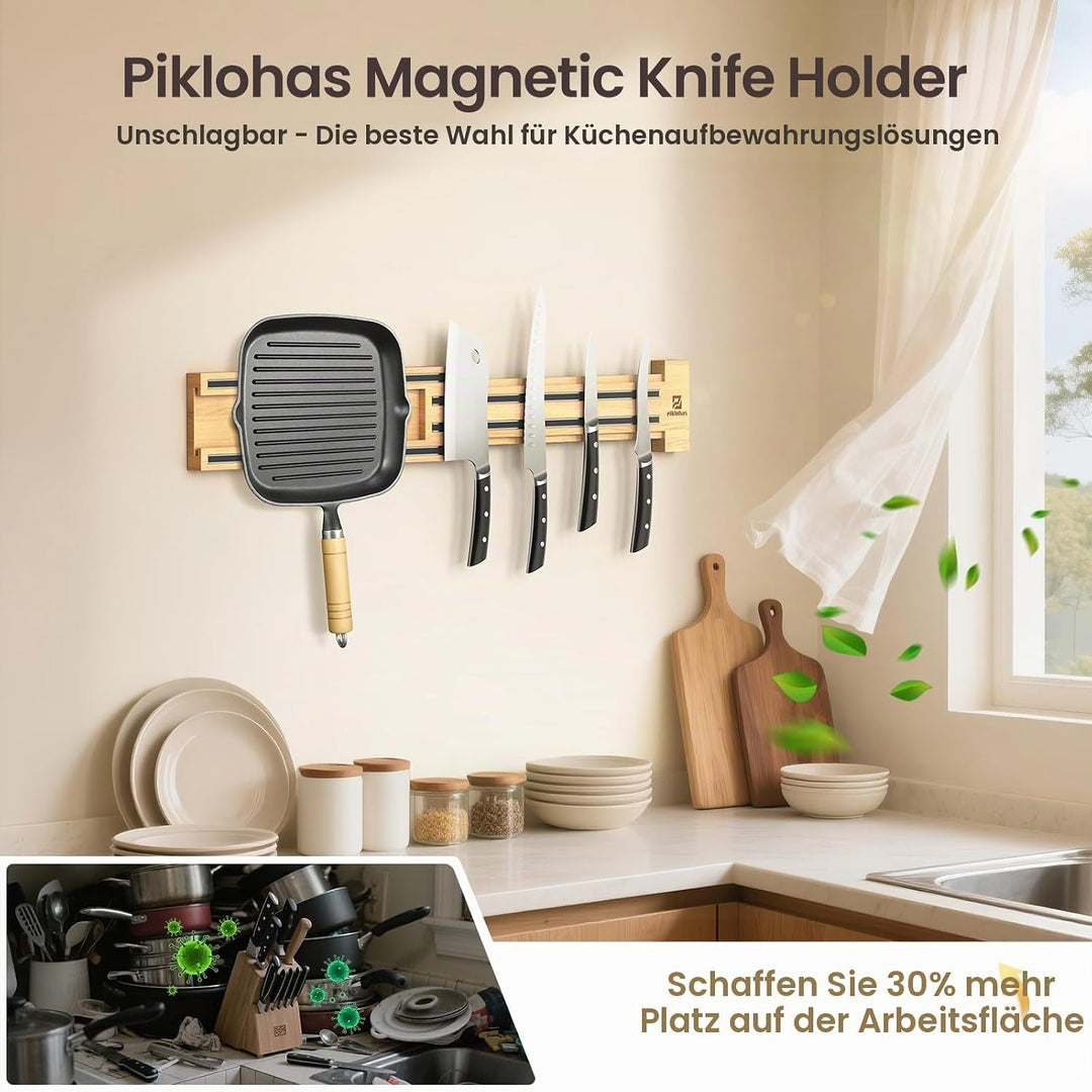 Erweiterbar Magnetleiste Messer mit Extra Starkem Magnet, von 40 bis 80cm Messerhalter Magnetisch Ho