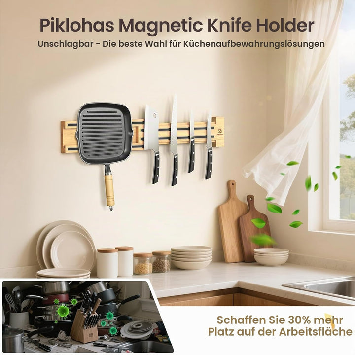 Erweiterbar Magnetleiste Messer mit Extra Starkem Magnet, von 40 bis 80cm Messerhalter Magnetisch Ho