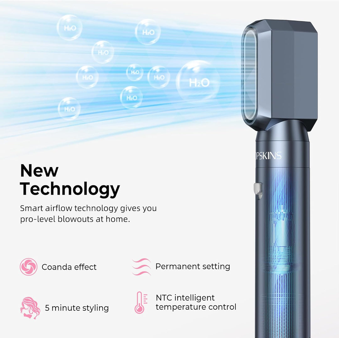 Atopskins Pro Air styler 6 in 1 Airbrush Haarstyler Hair Styler mit Rundbürste, Warmluftbürste, Föhn