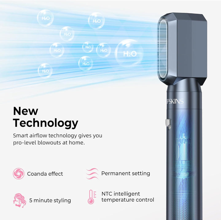 Atopskins Pro Air styler 6 in 1 Airbrush Haarstyler Hair Styler mit Rundbürste, Warmluftbürste, Föhn