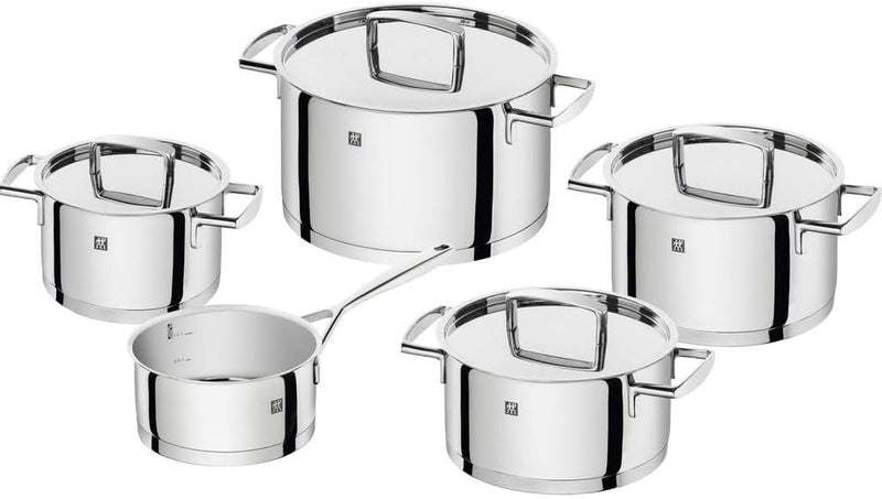 ZWILLING Passion Kochtopf-Set, 5-teilig, 4 Deckel, Induktionsgeeignet, Edelstahl 5-teilig Passion Si