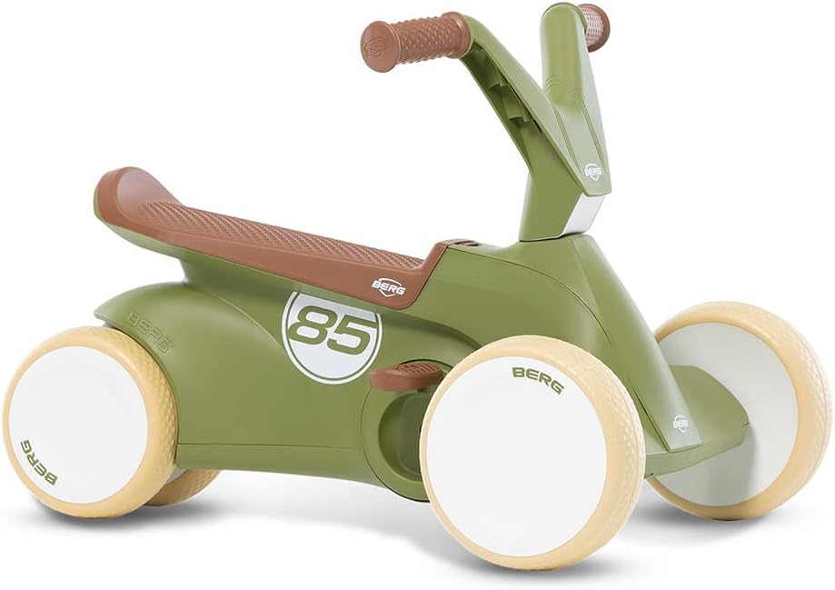 Berg GO² 2in1 Rutschauto Retro Grün | Rutscher und Laufrad, Kinderrutscher, Kinderauto mit Ausklappb