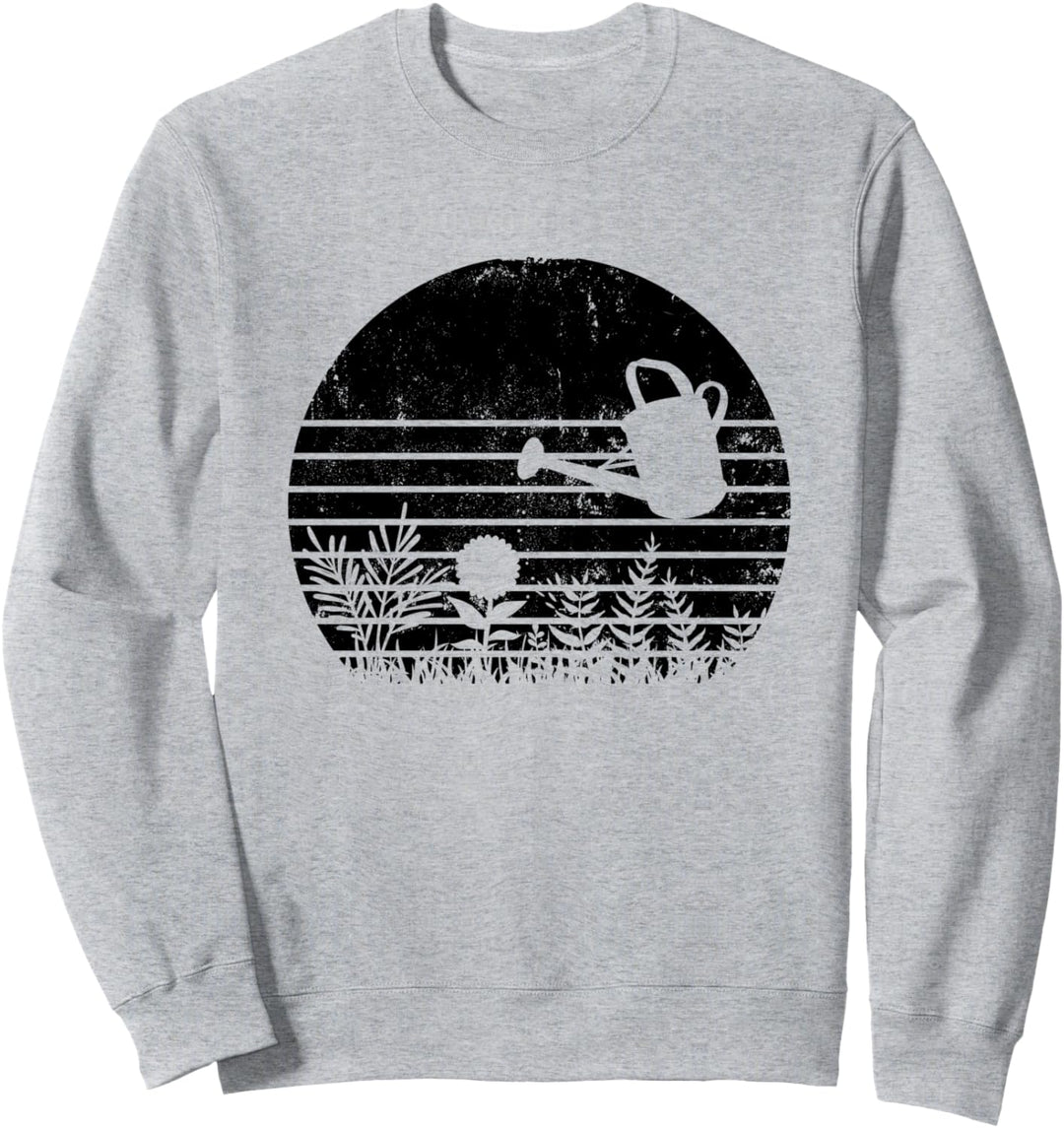 Gartenarbeit Retro Giesskanne Gärtner Beet Gartenarbeiter Sweatshirt
