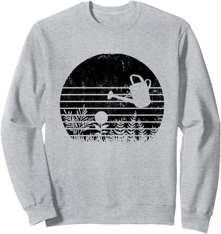 Gartenarbeit Retro Giesskanne Gärtner Beet Gartenarbeiter Sweatshirt