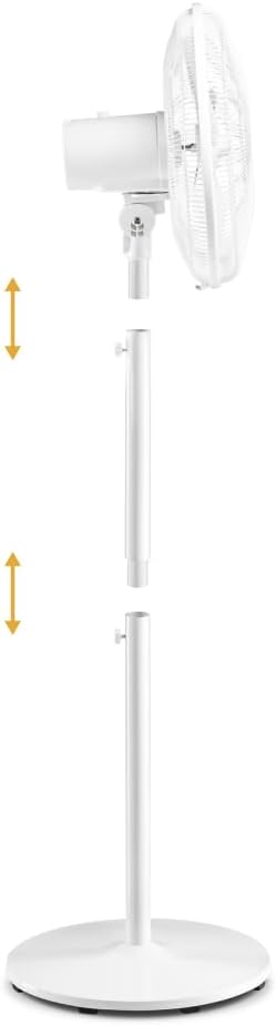 TROTEC Standventilator TVE 23 S – 50 Watt, oszillierend 80°, 3 Stufen, Ø 40 cm, höhenverstellbar, st