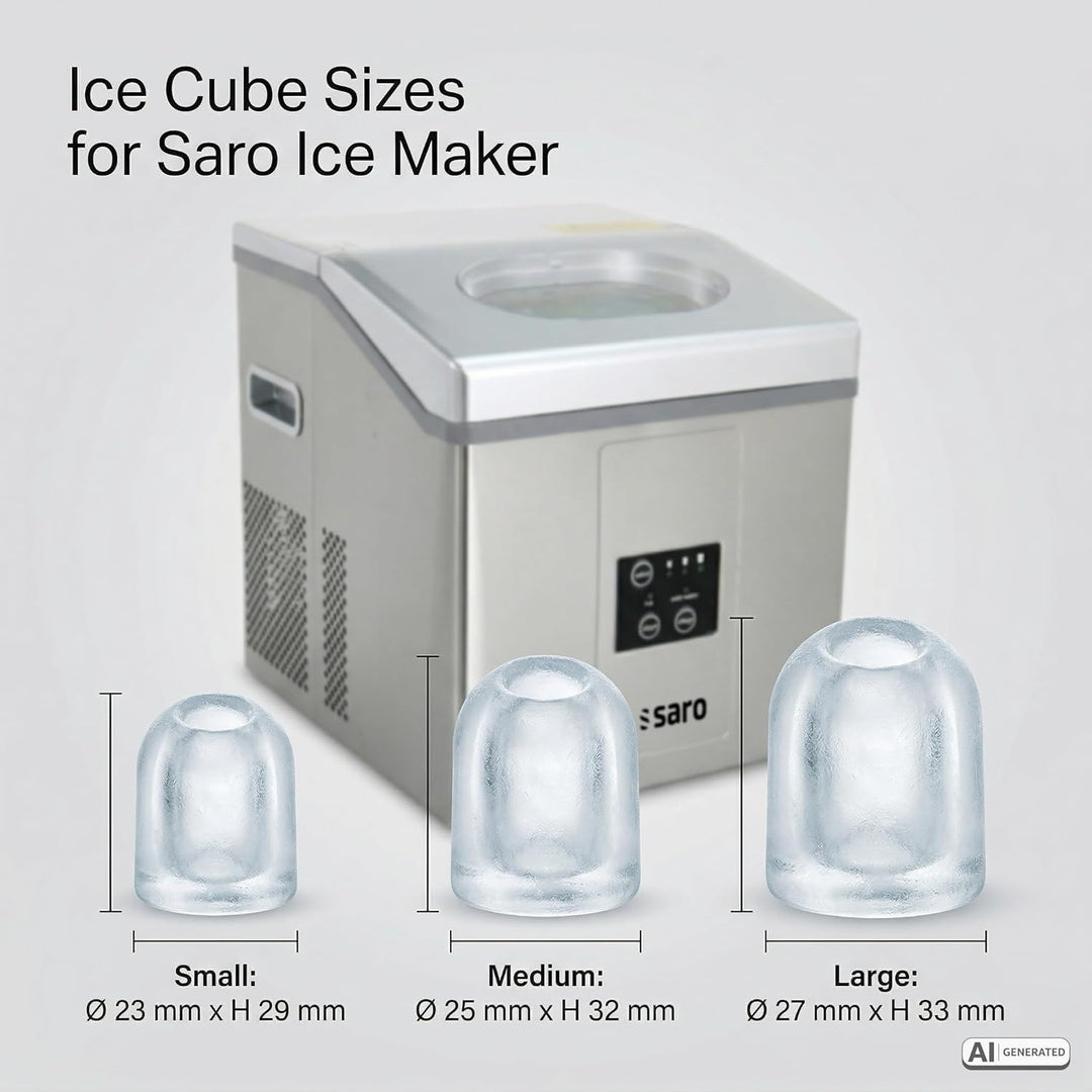 Saro EB 15 Eiswürfelbereiter/15 kg/24 h/230 V/1 Ph/0,16 kW/3 Eiswürfelgrössen, Single