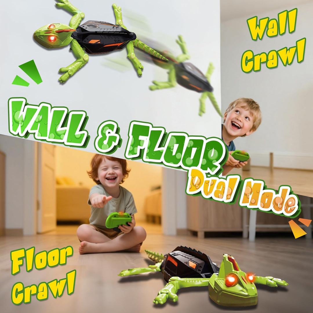 Wall Crawler Chamäleon Spielzeug, Wiederaufladbar Ferngesteuert Gecko, Eidechse Roboter mit leuchten