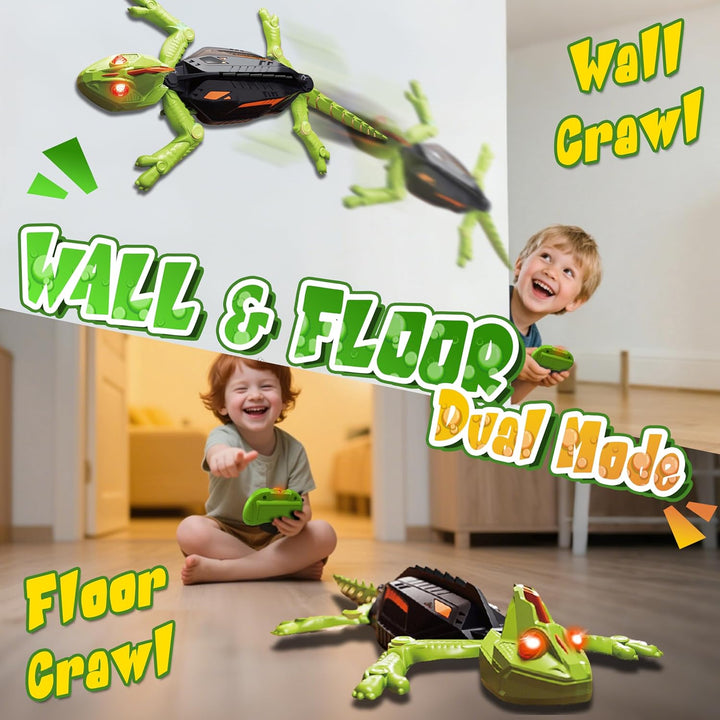 Wall Crawler Chamäleon Spielzeug, Wiederaufladbar Ferngesteuert Gecko, Eidechse Roboter mit leuchten