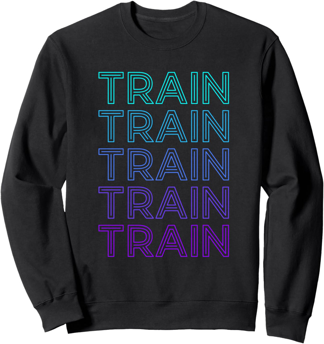Zug Eisenbahn Lokomotive Retro Sweatshirt