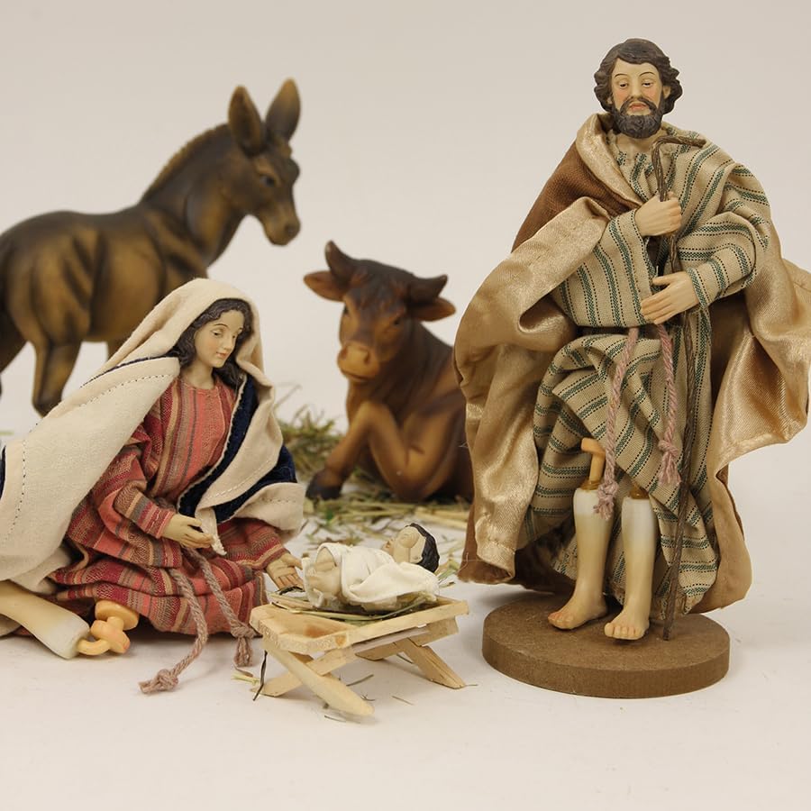 FADEDA 10x Körperteile, Josef + Maria/Höhe:15 cm/handbemalt/detailgetreue Krippen Figuren - Weihnach