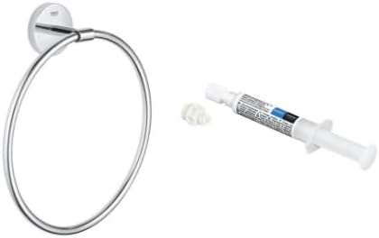 GROHE Start Cosmopolitan - Handtuchring (Material: Glas/Metall, vedeckte Befestigung), Chrom, 411670