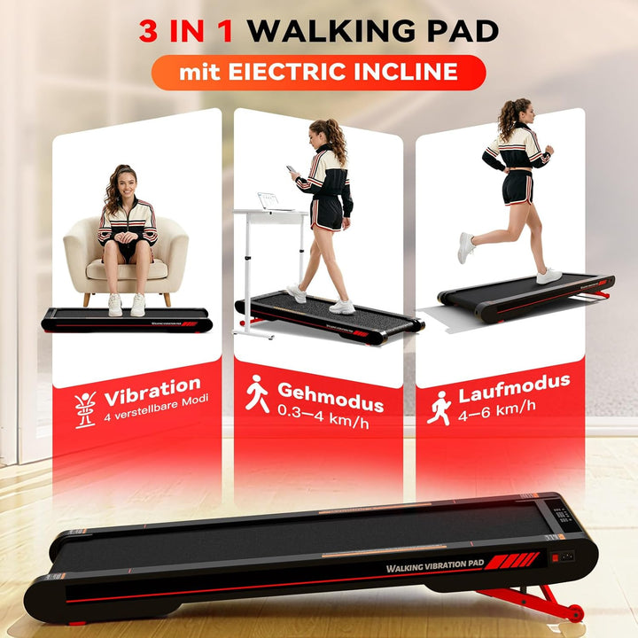 3 in 1 Walking Vibration Pad für Laufband für Zuhause mit App 0.3-6km/h den Heim, und Walking Vibrat