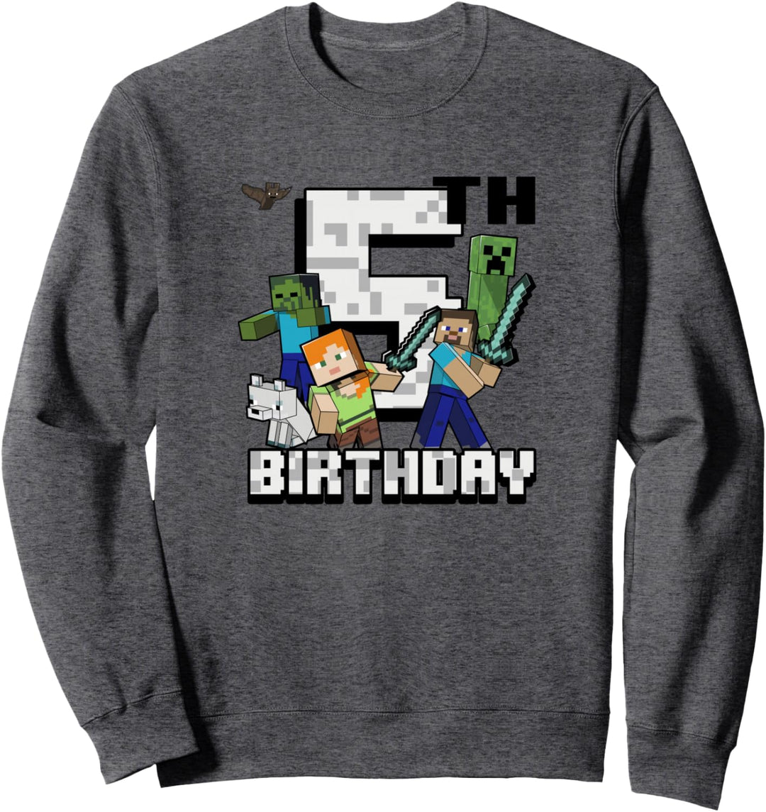 Minecraft-Gruppenfoto Alles Gute zum 5. Geburtstag Sweatshirt
