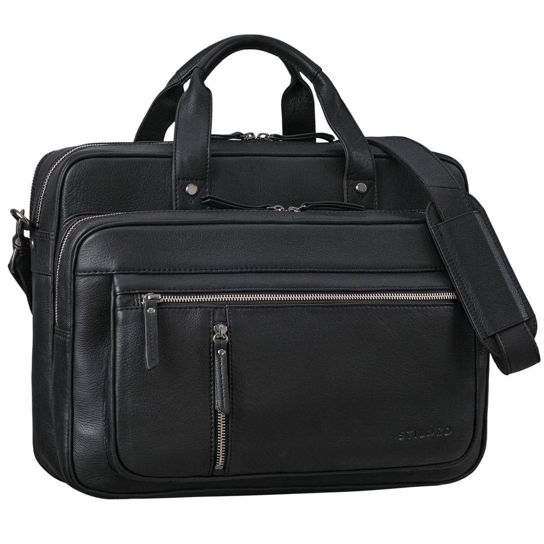 STILORD "Ace Aktentasche Leder Herren Damen Gross Business Tasche Echtleder Vintage für Laptop 15,6