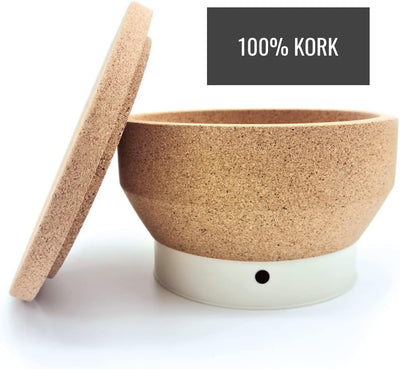 KoMo KoMoMio ECO Getreidemühle elektrisch - Holz, Arboblend® mit Korktrichter - 250W Motorleistung -