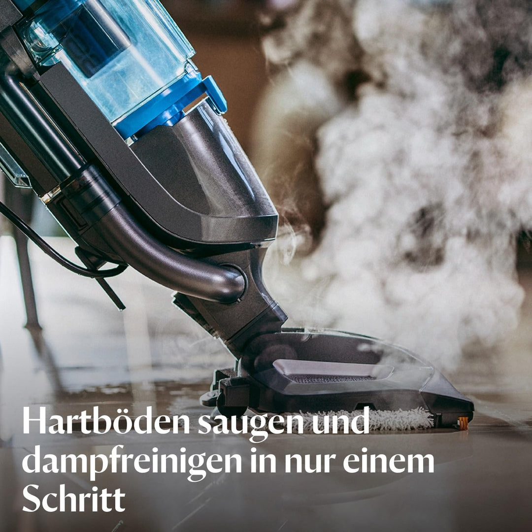 BISSELL Vac&Steam Titanium | 2-in-1-Vakuum- und Dampfreiniger | Blau, Titan | 1977N