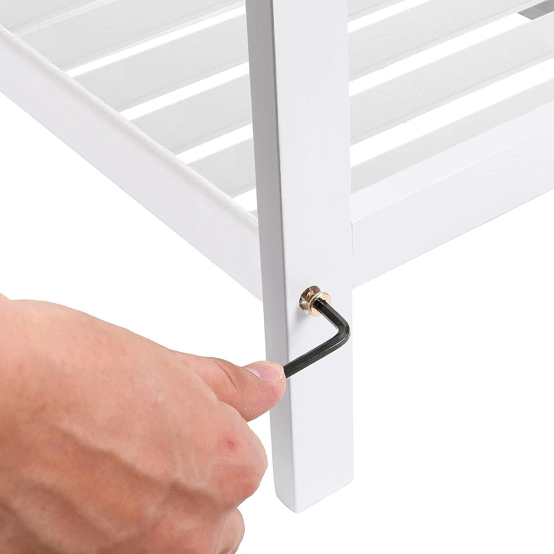 SONGMICS Schuhregal aus Bambus, Schuhablage mit 2 Ebenen, Schuh-Organizer, Regal für Schuhe, Pflanze