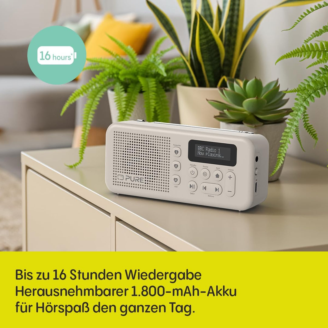 Pure Elan Move Tragbares Digitalradio DAB+ & FM mit Bluetooth 5.3, Ultra‑kompaktes Taschenradio mit