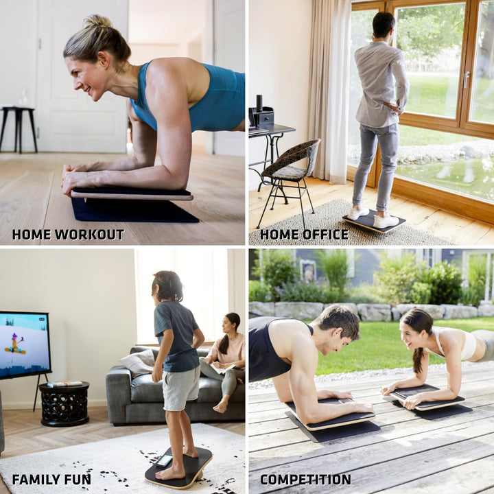 Plankpad PRO – interaktiver Ganzkörper-Trainer & Balance Board - Plank Bauchmuskel Trainer inkl. Sma