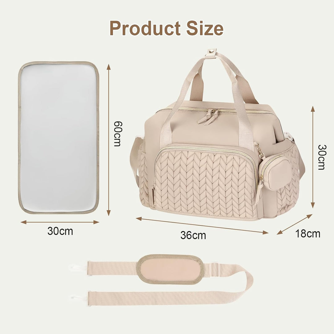 Cozary Wickeltasche mit Schnullertasche und Wickelunterlage – 16 Fächern Grosse Wickelrucksack mit I