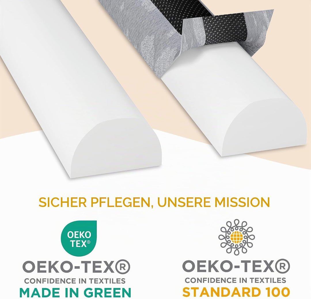 Kohentact Faltbares Baby Bettgitter Rausfallschutz 2stk aus Foam mit Auflage &amp; rutschfesten Pads - W