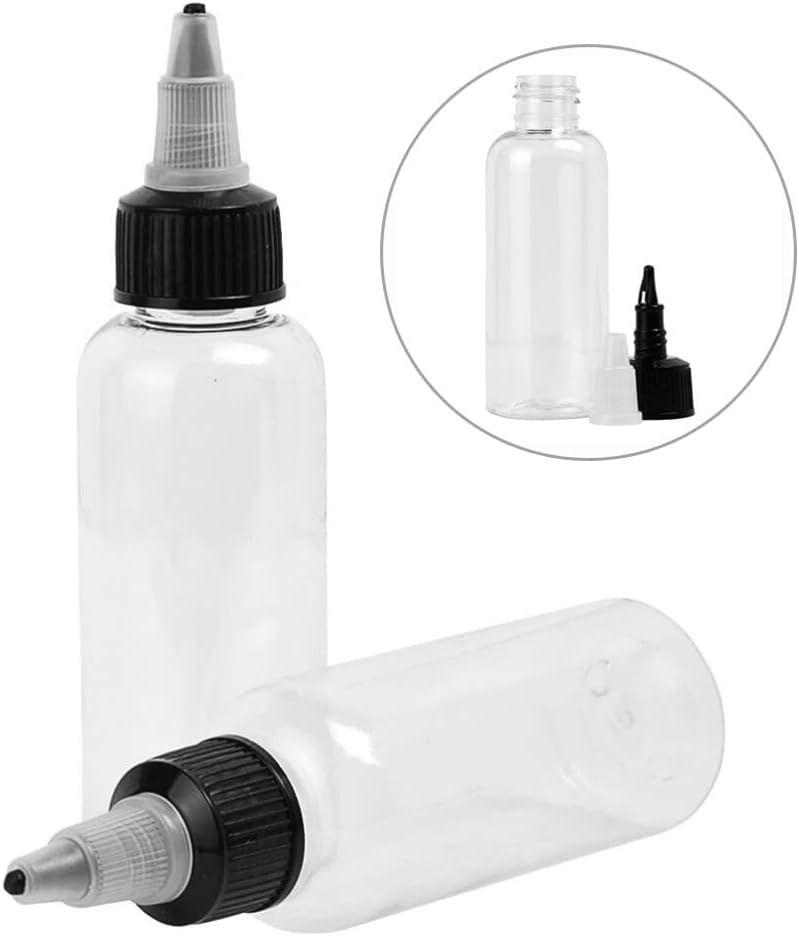 FOMIYES Top-Applikatorflaschen 60 Ml Spenderflaschen Mit Deckel 10 Stück Runde Kunststoff-Quetschfla