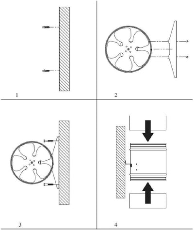 EUROPLAST Ø 250mm Axial Rohrlüfter Rohrventilator Axiallüfter Wickelfalzrohr Zuluft - Abluft Lüfter