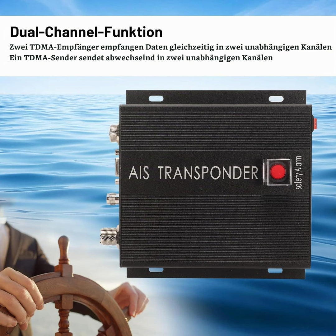 AIS-Transceiver, 156,025 Bis 162,025 MHz DSC-Empfang Marine-Zweikanal-AIS-Empfänger-Transponder mit
