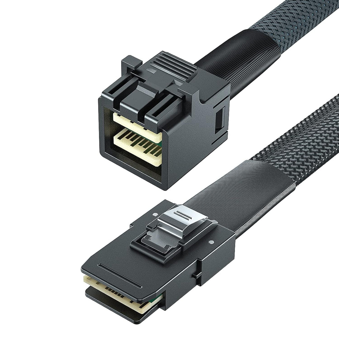 ipolex Internes Mini SAS HD SFF-8643 zu Mini SAS SFF-8087 Kabel, 0.5-Meter(1.6ft), faltbar, flexibel