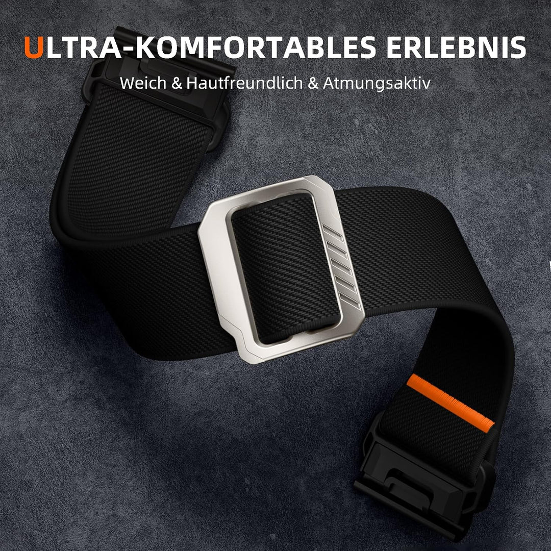 Laffav Armband Kompatibel mit Garmin Fenix 6X/7X Pro, Nylon QuickFit 26mm Ersatzband für Fenix 5X/Pl