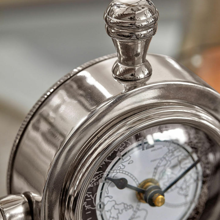 Loberon Uhr Iskora - Nostalgischer Look - Massiver Standfuss - Schwenkbar - Wohnaccessoires - Zeitme