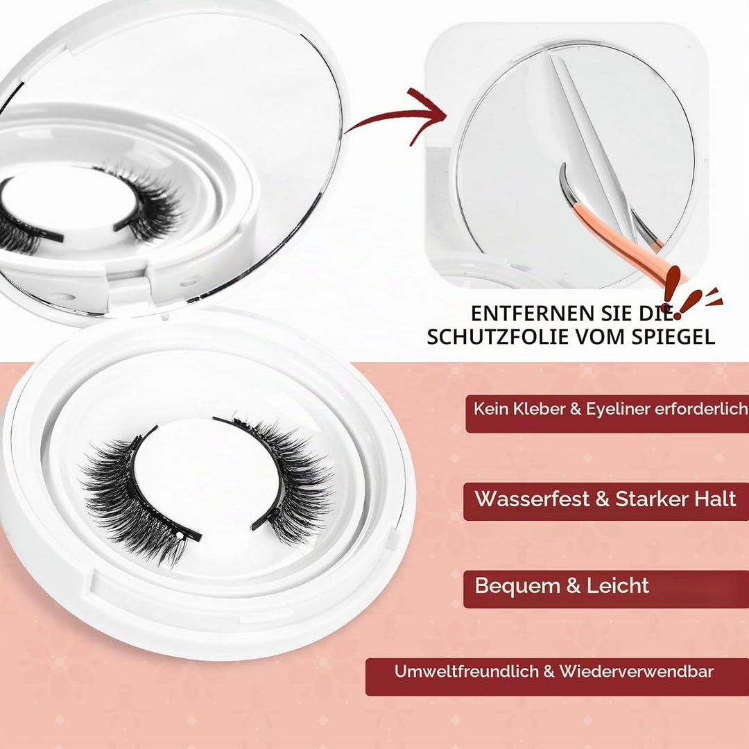Higu clace Magnetische Wimpern,Magnet Wimpern Ohne Eyeliner,Magnetische Wimpern mit Applikator,Wimpe