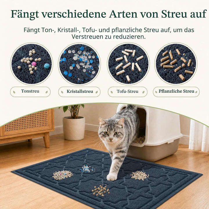 Yimobra Fangmatte für Katzentoilette, leicht zu reinigen, rutschfest, wasserabweisend, weiche Hausti