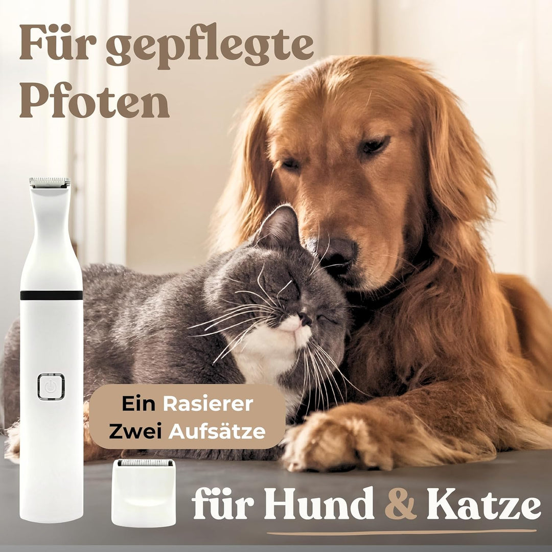 Profi Pfotentrimmer für Hunde und Katzen - Hundepfoten Trimmer leise Schermaschine Hundeschermaschin