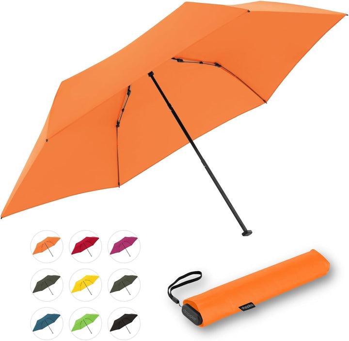 Doppler Taschenschirm Zero,99 Flat I Ultra leichter Regenschirm I Kleiner Schirm I Mini Regenschirm